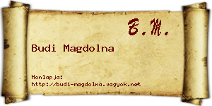 Budi Magdolna névjegykártya