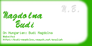 magdolna budi business card